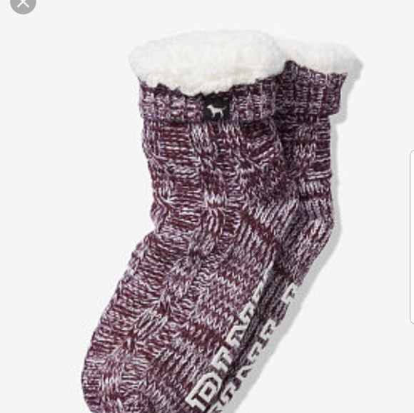 PINK Victoria's Secret Shoes - NEW Victorias Secret PINK Sherpa bootie slippers!